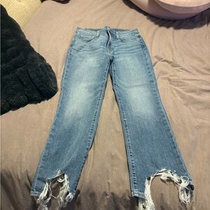 Classic Blue Distressed Women's Jeans worn once